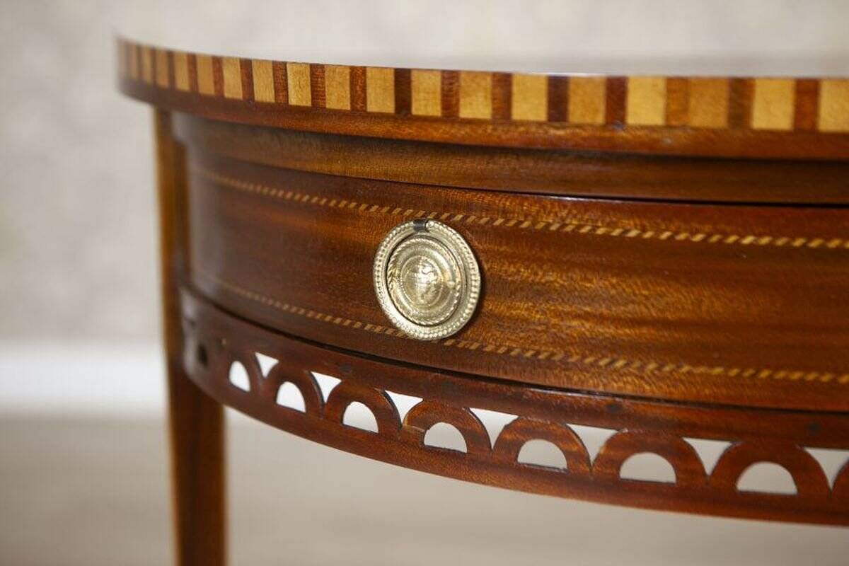 Semi-Circular Mahogany Wall Table, Early 20th Century