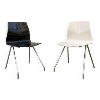 Pair of diamond chairs by René-Jean Caillette, for Steiner