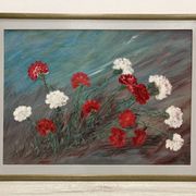 Peinture vintage aux oeillets