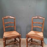 Paire de chaise paillees dix-neuvieme sciecle
