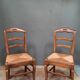 Pair of straw chairs nineteenth saw