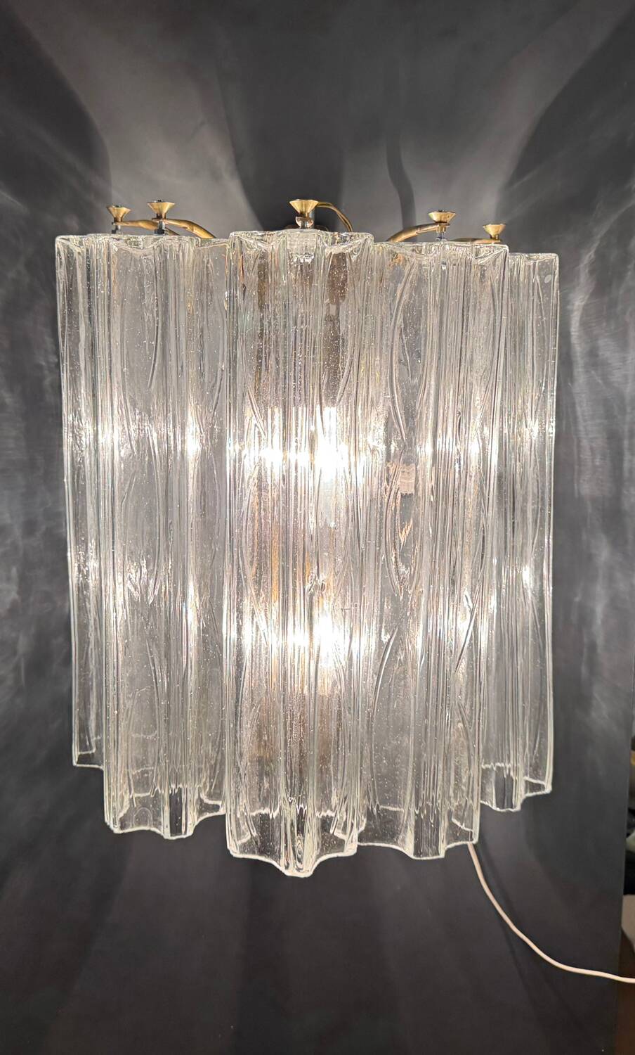 Murano Glass Tronchi Sconces Set of 8 1970’s