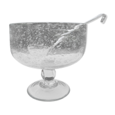 Coupe à sangria en verre bullé de Biot avec louche
