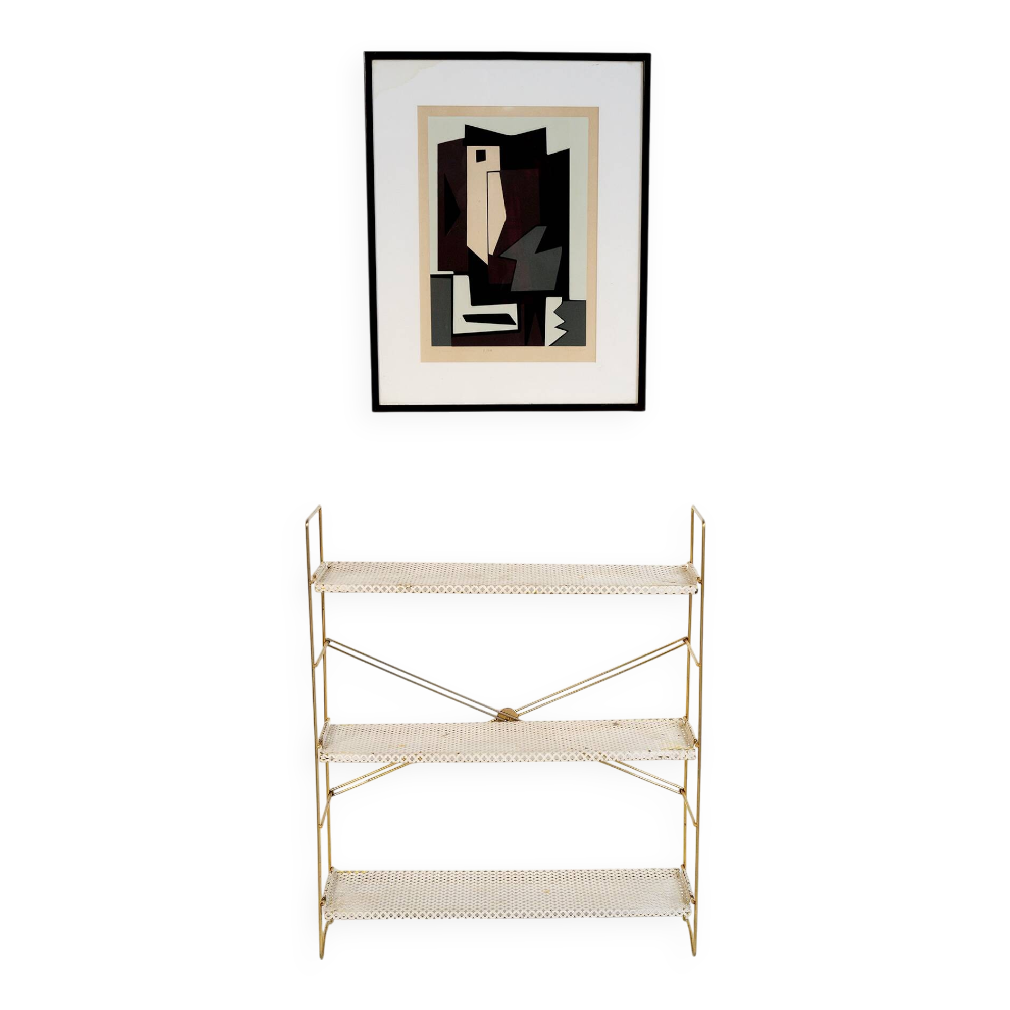 3-shelf bookcase, France 1950