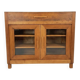 Cherry wood sideboard with glass doors