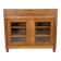 Cherry wood sideboard with glass doors