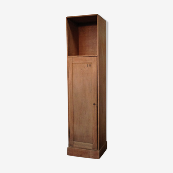 Column sorter, 1 door, raw oak