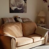 Fixed sofa 2 places and a half velvet