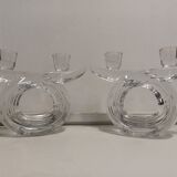Pair of crystal candle holders from Vannes Le Chatel