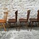Lot de huit chaises bistrot depareillées