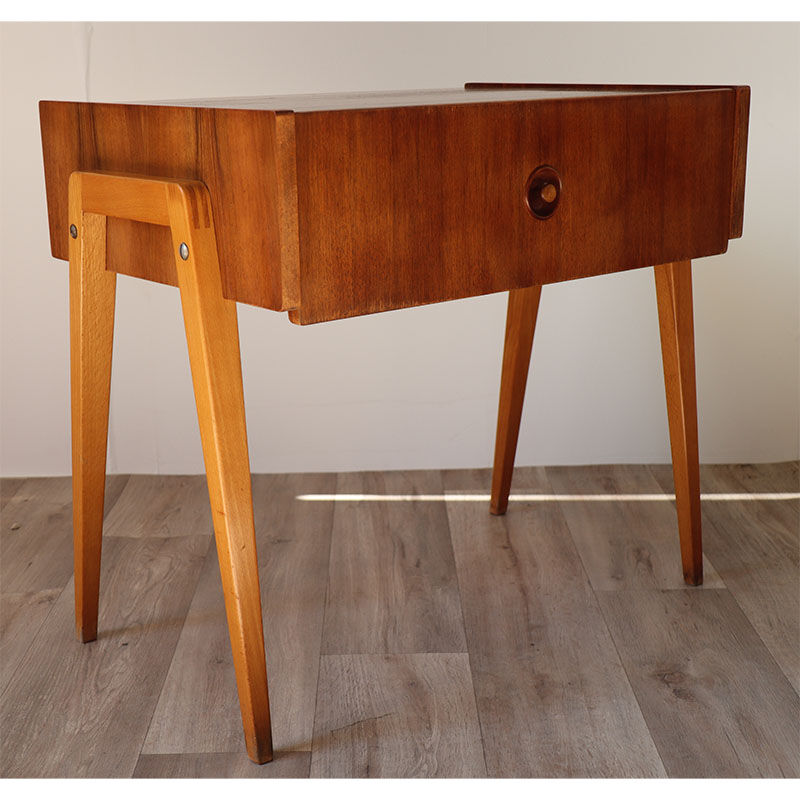Vintage wooden bedside table 1960