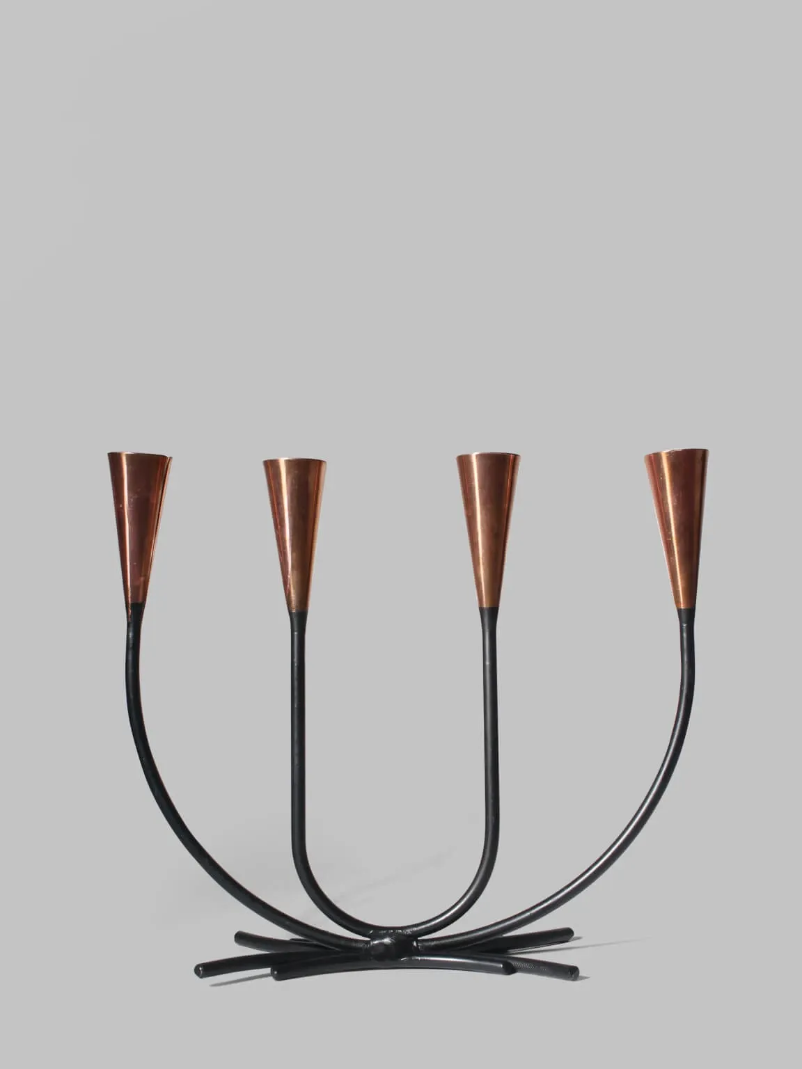 Gunnar Ander Mid-Century Copper Candelabrum For Ystad-Metall