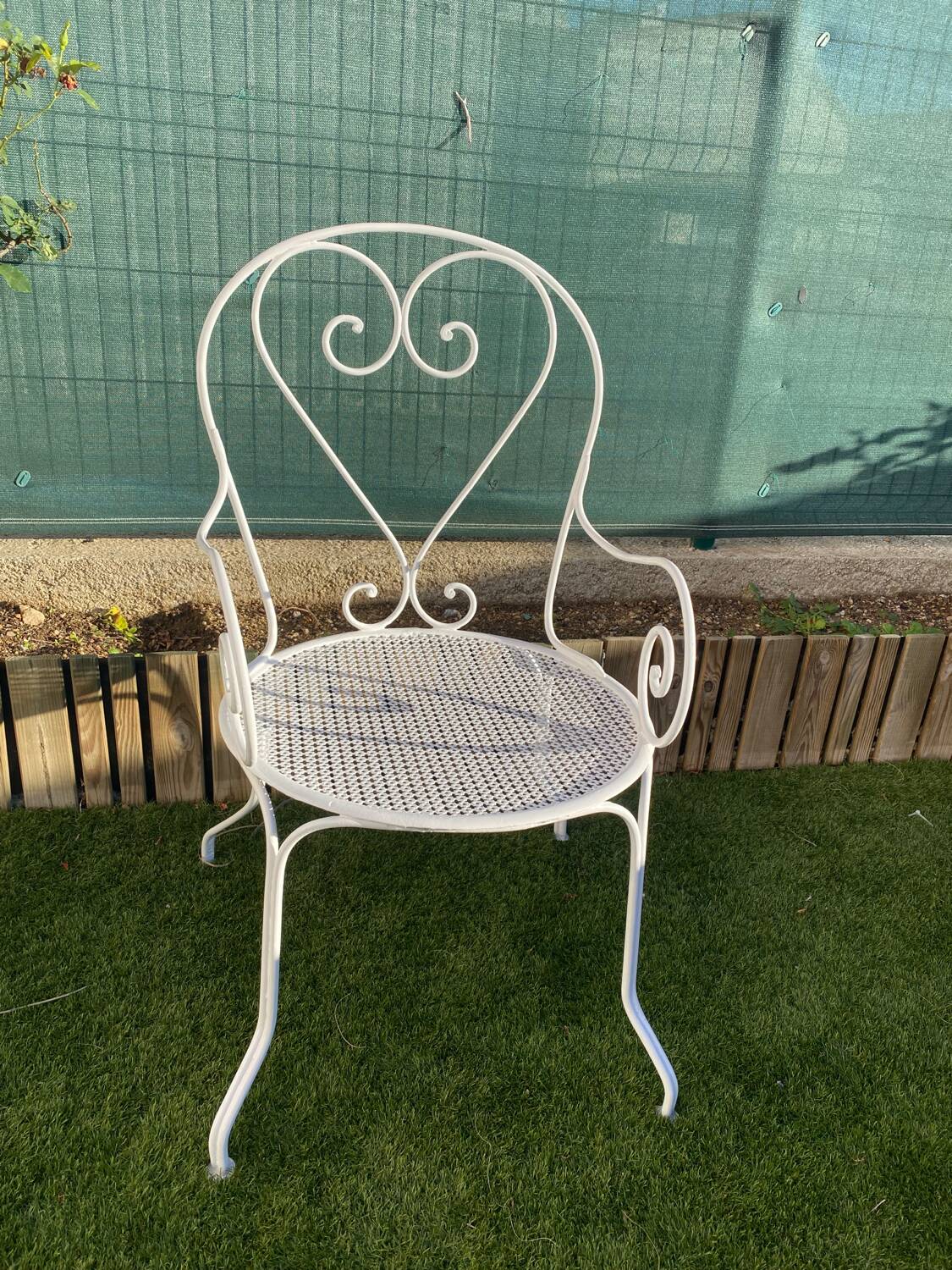 Lot de 4 fauteuil fer forgé