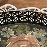 Oval painted tin tray Napoleon III