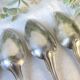 Set of 8 vintage silver plated soup spoons