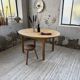 Oval farmhouse table oak 1960
