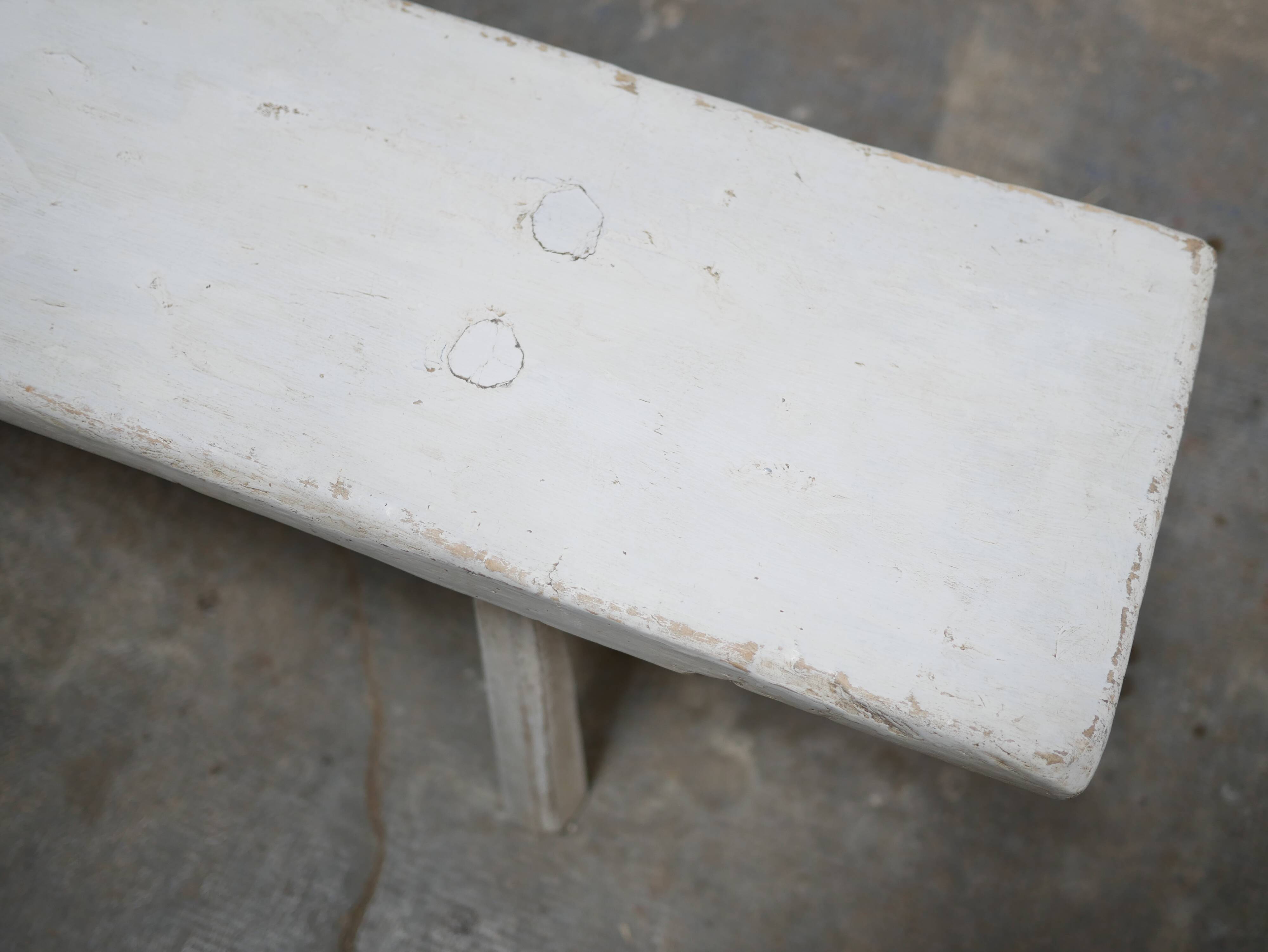 Vintage wooden farmhouse bench