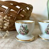 2 porcelain shells birds