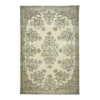 Tapis vintage tissé à la main turc unique en son genre - charme vintage rustique 346x 239 cm