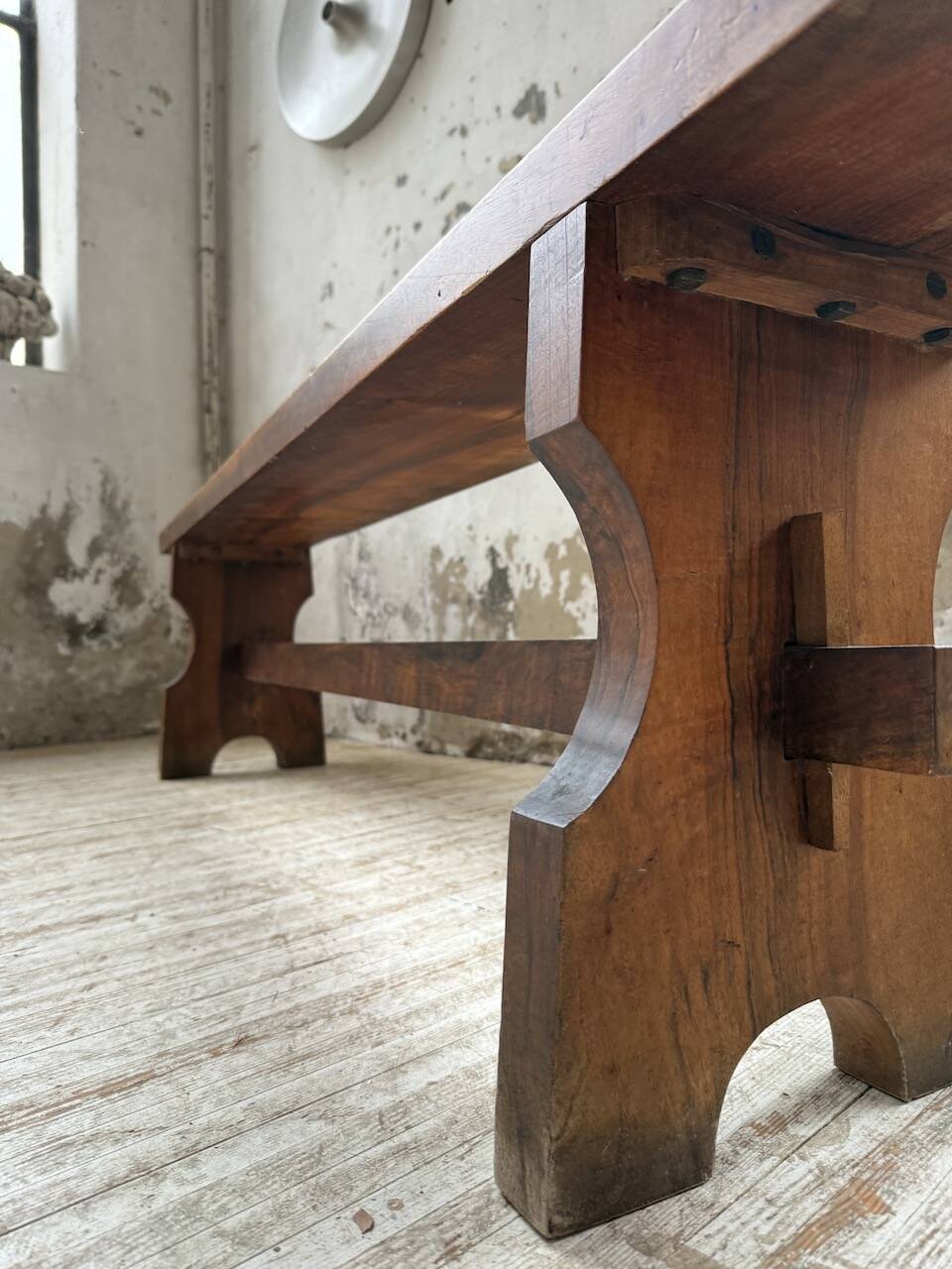 Pair of walnut benches 1900