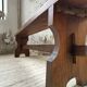 Paire de bancs noyer 1900