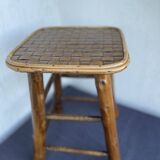 Chestnut and bamboo stool