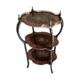 Napoleon III wood marquetry side table