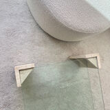 Table en verre et travertin