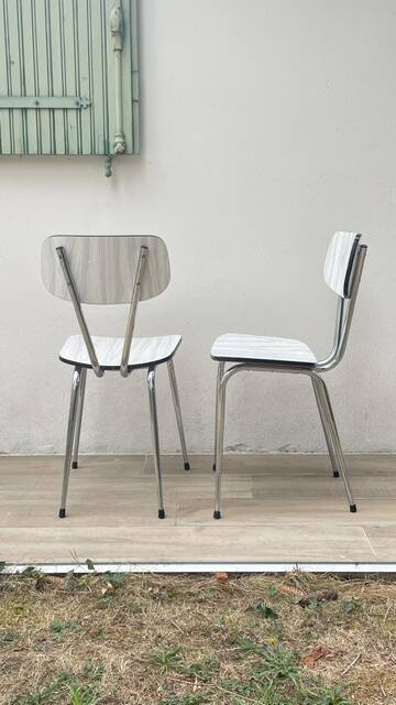 Pair of VINTAGE Formica CHAIRS
