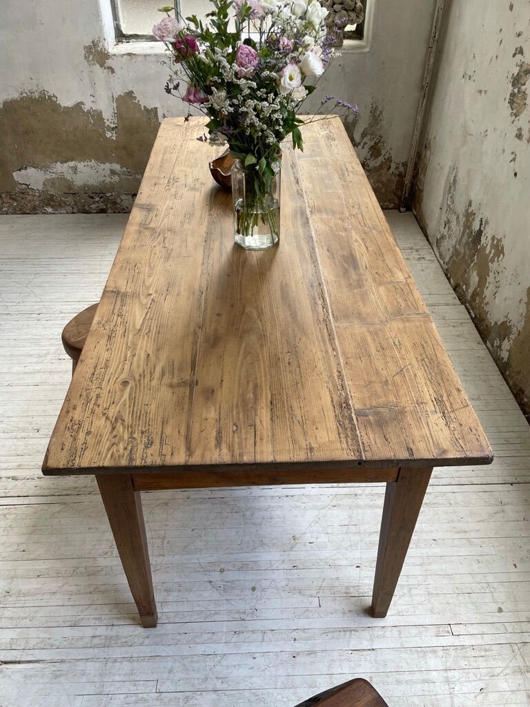 Farm table pine and walnut 2m