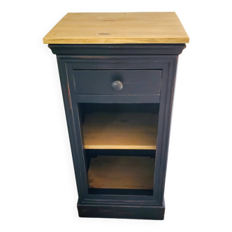 Petite console style indus patine noire