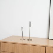 Set of metal candlesticks, Danish design, 1970s, made in Denmark