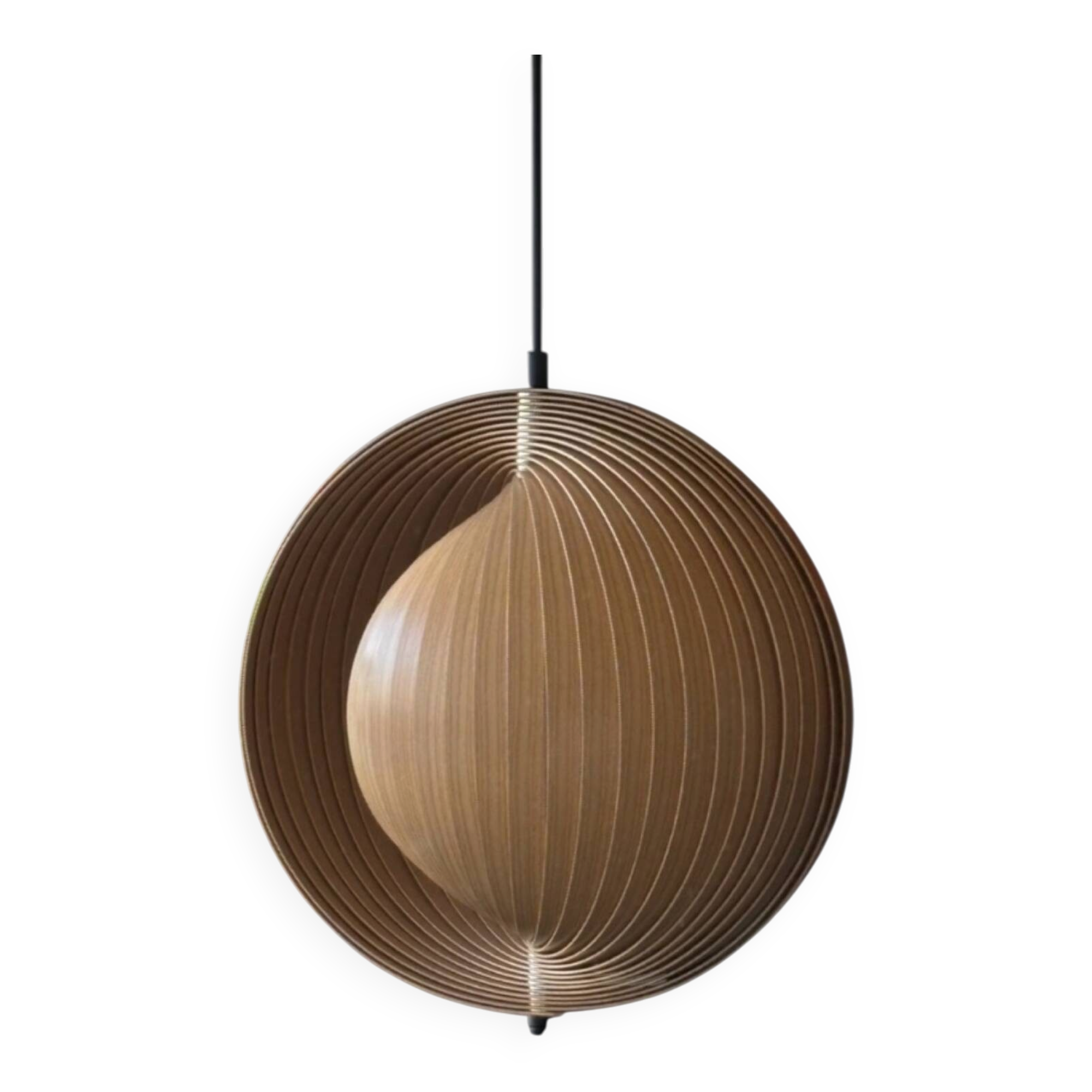 Spherical suspension, wooden slats, 1970