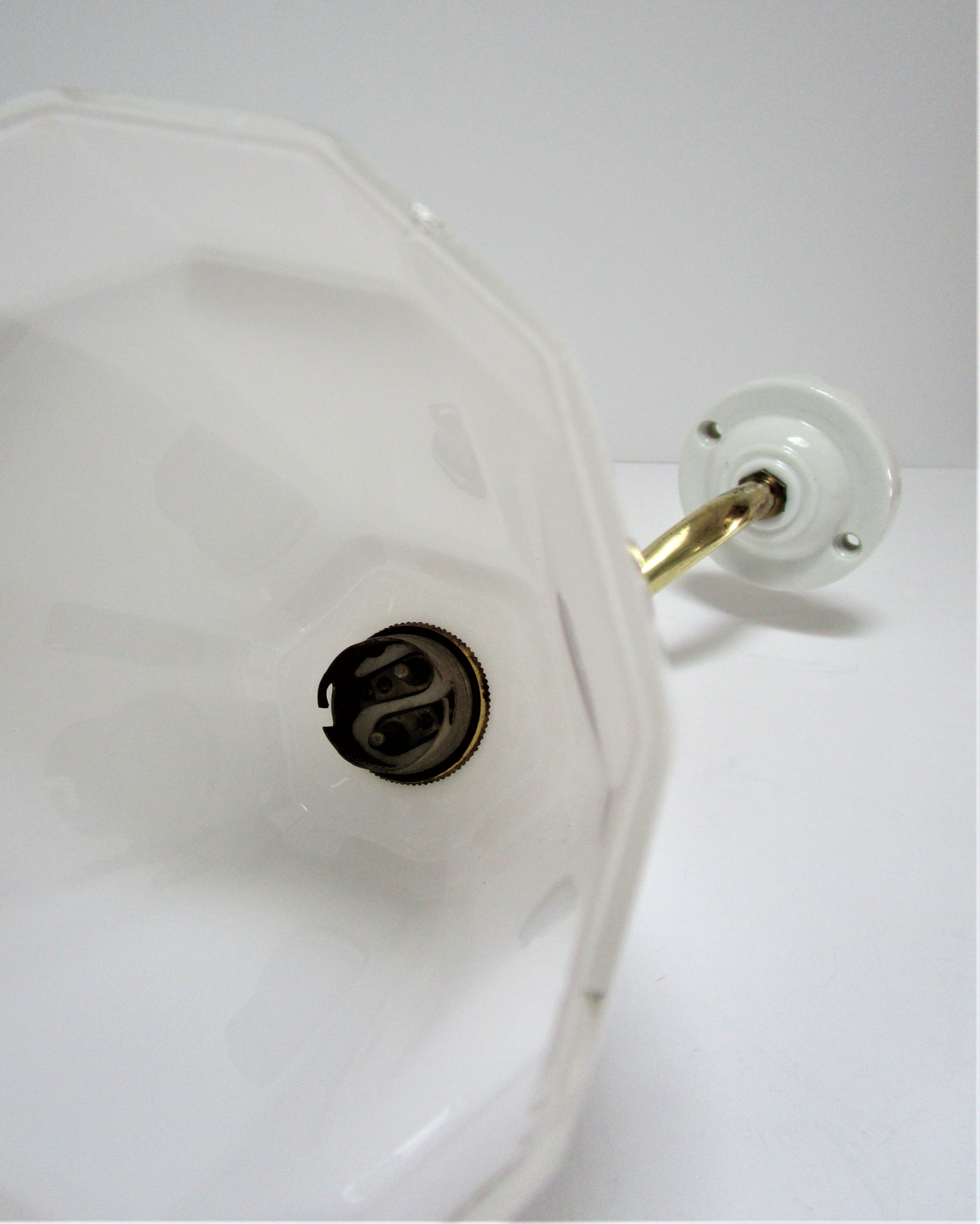 Art Deco porcelain opaline brass 30s