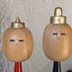 Imperial couple two kokeshis dolls circa 1970 Japan