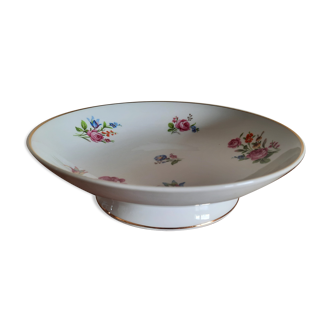 Coupe montée plate porcelaine de Limoges maison Raynaud