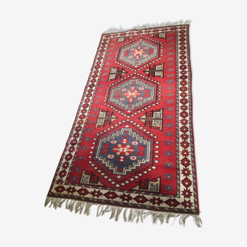 Tapis ancien coloré 198x108cm