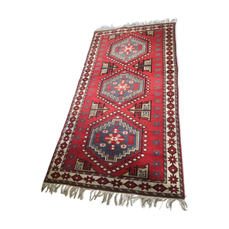 Tapis ancien coloré 198x108cm