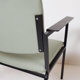 Set de 2 fauteuils en simili cuir vert menthe