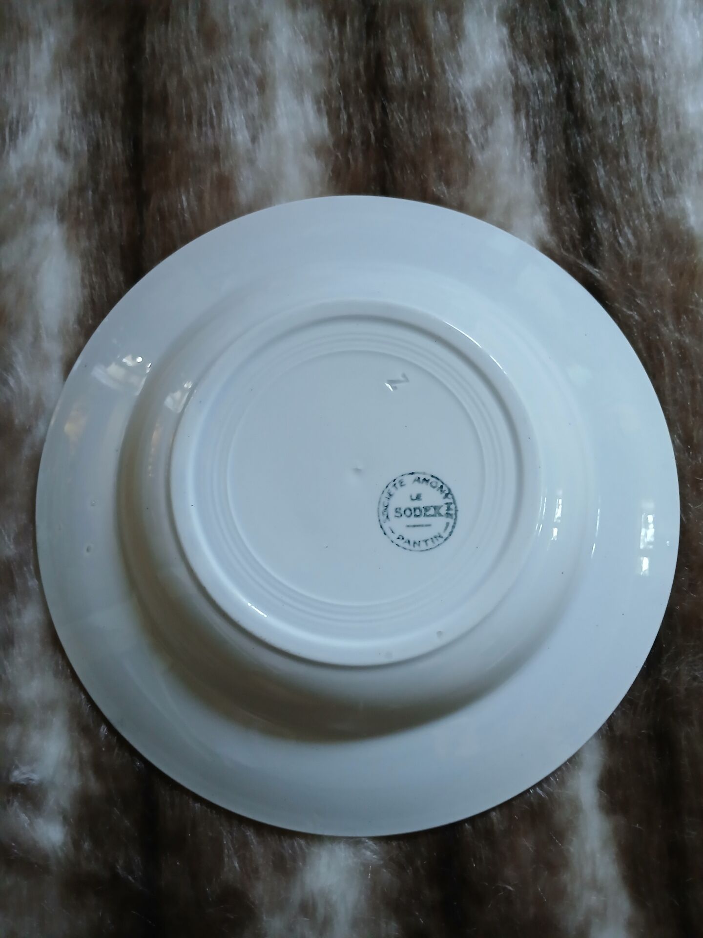 8 antique deep plates in ironstone