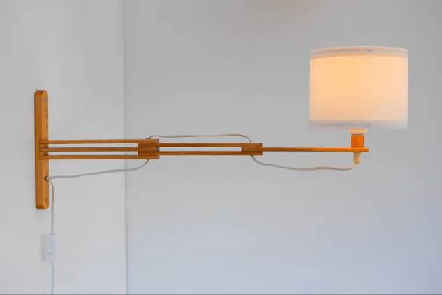 Mid-century Modern Scandinavian Accordion Wall Lamp, 1970s
