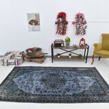 5x8 Blue Oriental Persian Rug 153x253Cm SK 23247