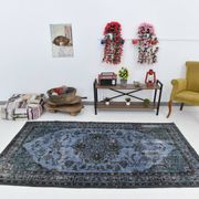Tapis persan oriental bleu 5x8 153x253 cm SK 23247