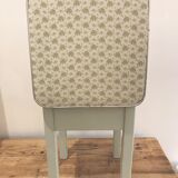 Tabouret de cirage vintage vert amande