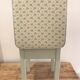 Tabouret de cirage vintage vert amande