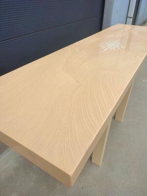 Cream resin console by Jean Claude Dresse, Belgium, 1970