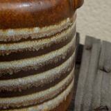 Striped stoneware vase