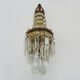 Old vintage bronze hot air balloon wall lamp with glass grapevines. Year 50 60