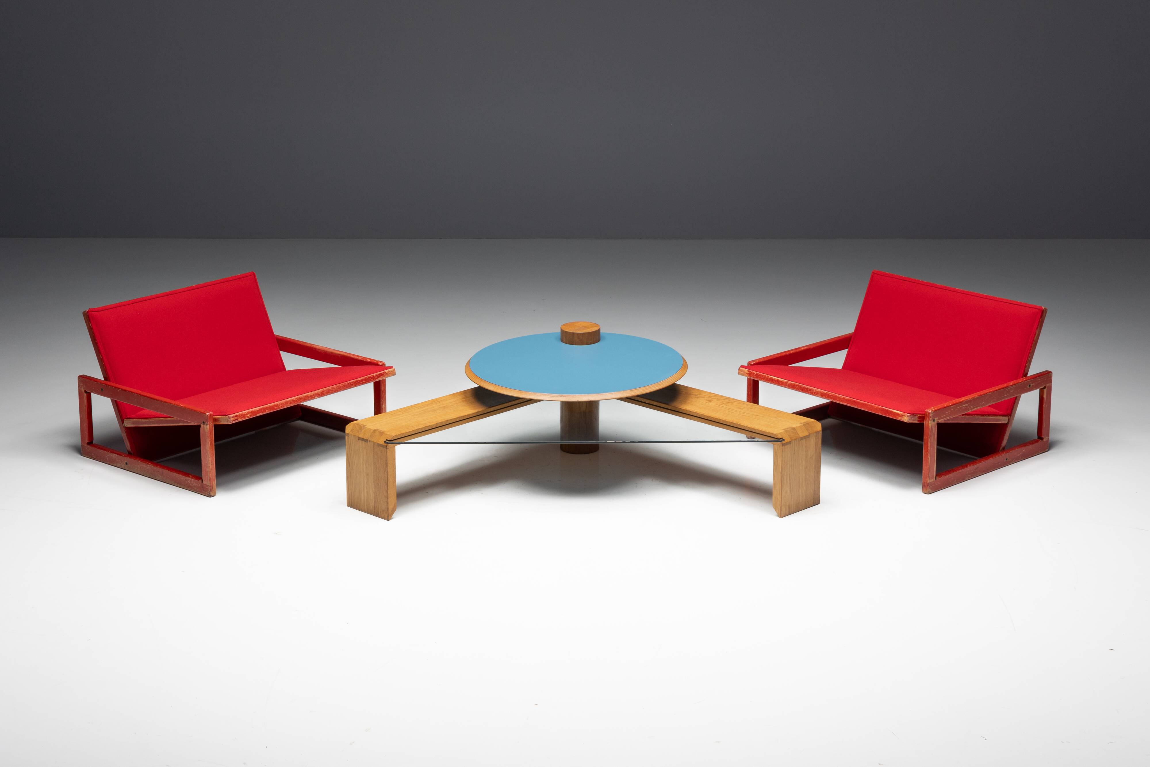 Memphis Geometric Coffee Table, Italy, 1980s