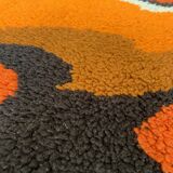 130 x 70 cm rectangular orange seventies carpet